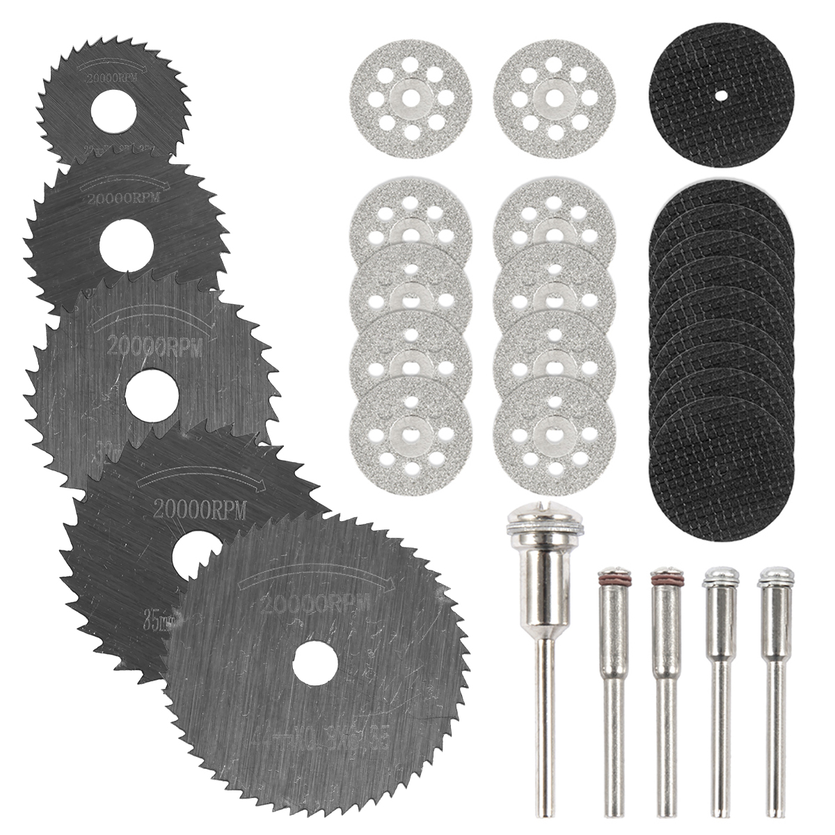 Woodworking Cutting Tools - 31/30pc Diamond Cutting Discs HSS Circular