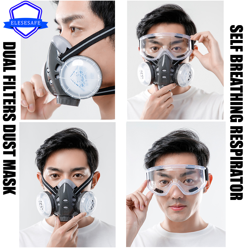 Woodworking Respirator - Half Face Dustproof Respirator Work Face