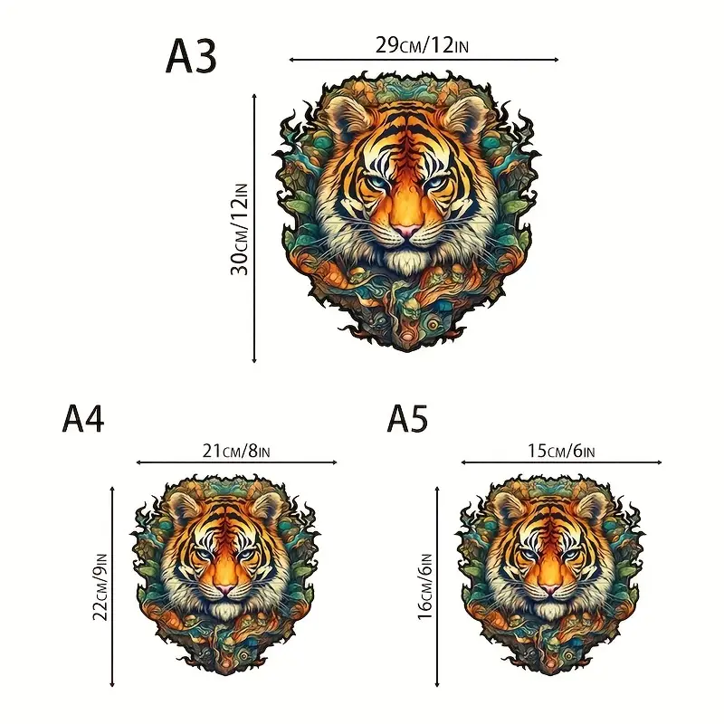 Tiger Wooden Jigsaw Puzzle, Un - Woodworking Game recensie en prijs