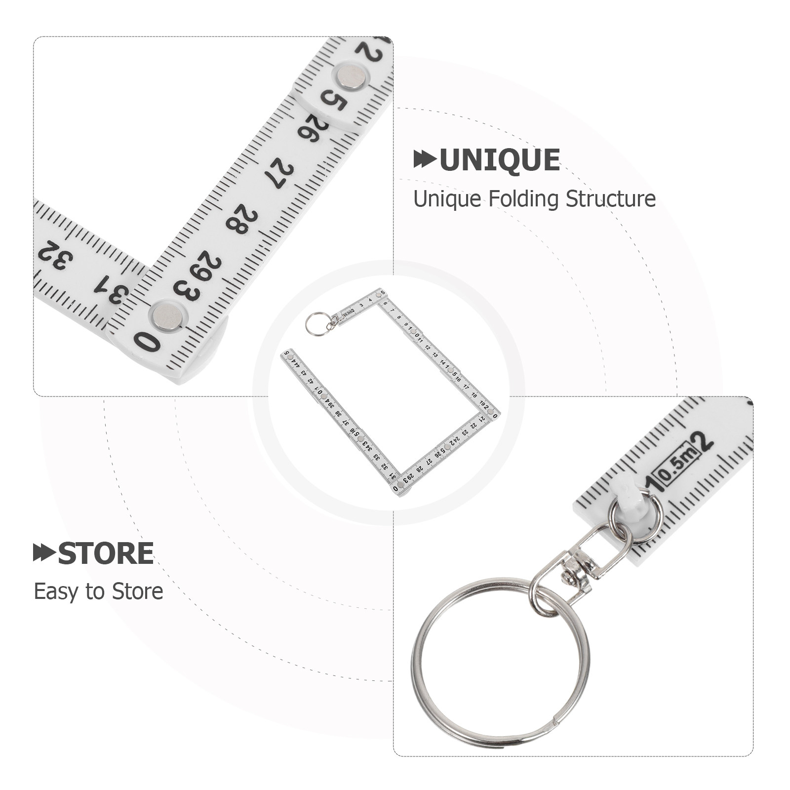 2Pcs Portable Folding Ruler Cl - Woodworking Project recensie en prijs