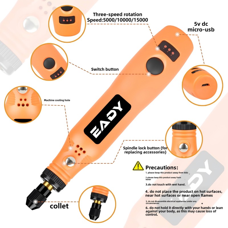 USB Cordless Rotary Tool Kit – - Woodworking Project recensie en prijs