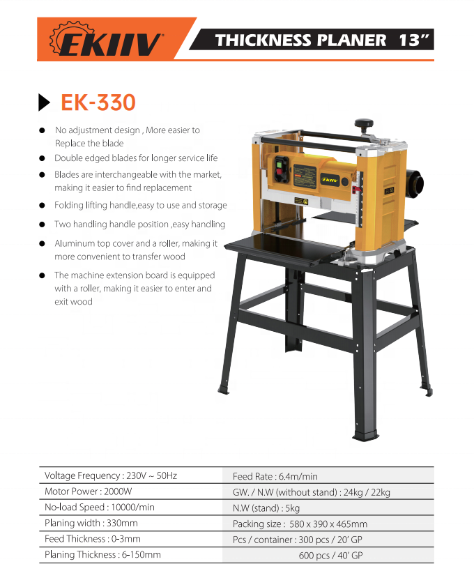 110v/220v Portable Wood Thickn - Woodworking Thicknesser recensie en prijs