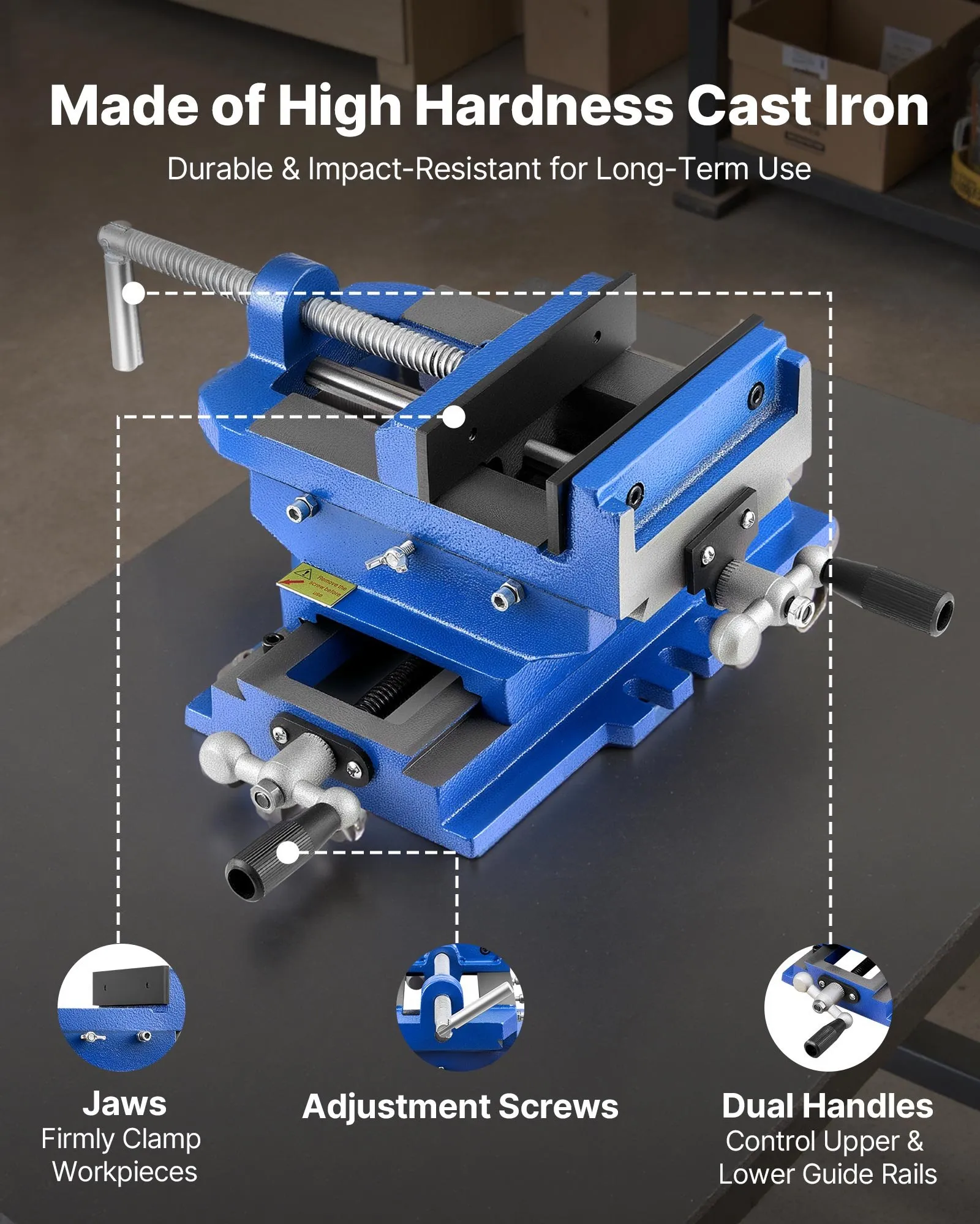 Cross Slide Drill Press Vise 4 - Woodworking Front Vise recensie en prijs