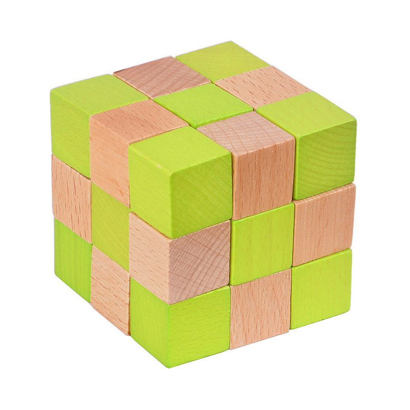 Wooden Snake Cube Puzzle IQ Lo - Woodworking Game recensie en prijs