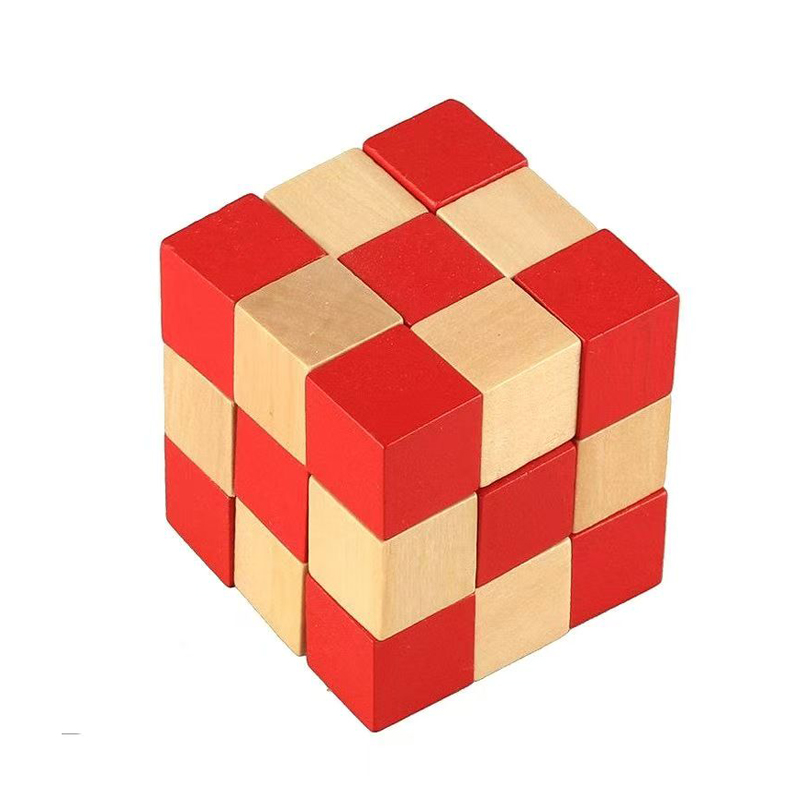 Wooden Snake Cube Puzzle IQ Lo - Woodworking Game recensie en prijs