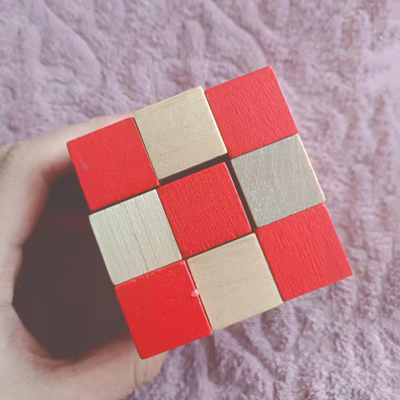 Wooden Snake Cube Puzzle IQ Lo - Woodworking Game recensie en prijs