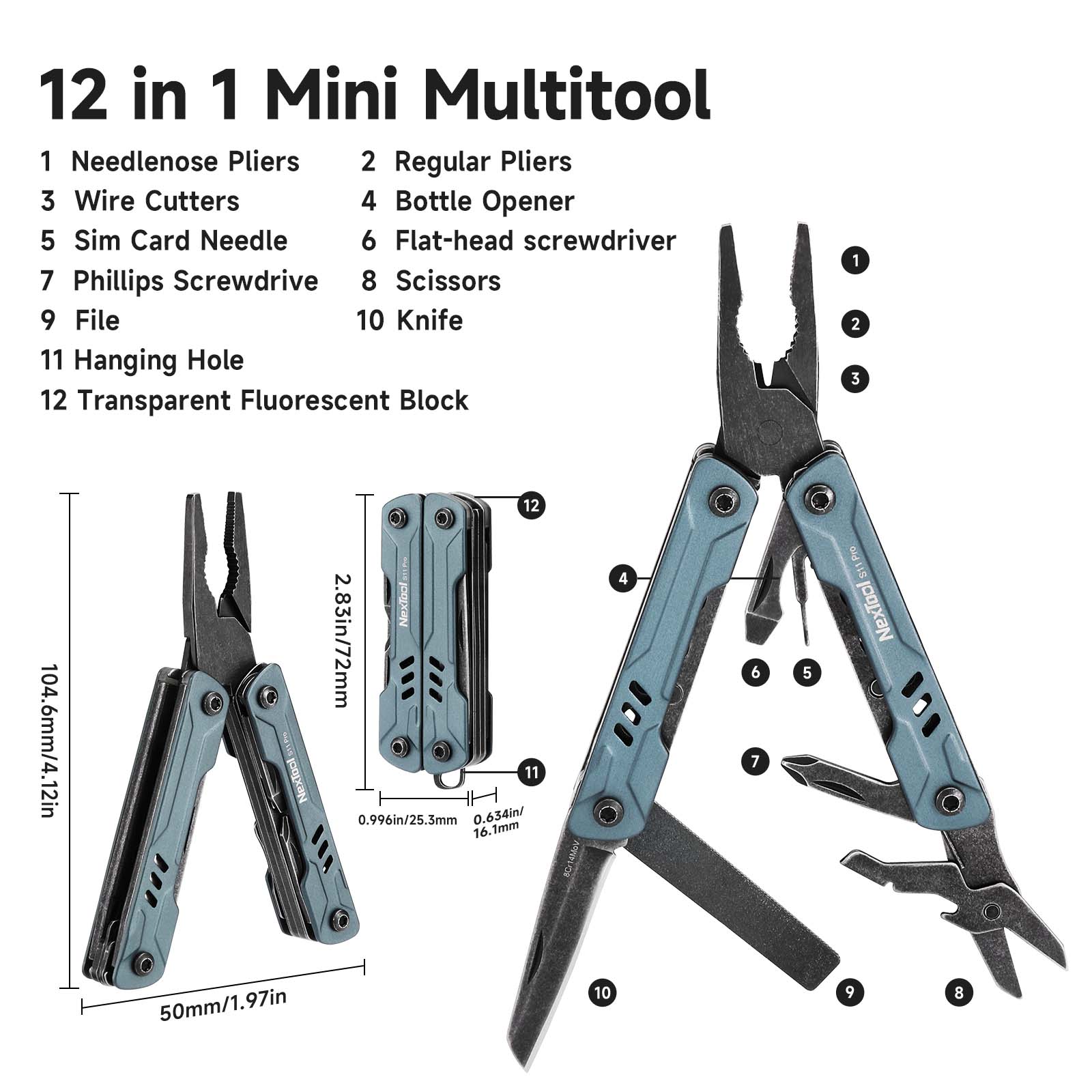 NexTool Mini Sailor Pliers S11 - Card Scraper Steel recensie en prijs