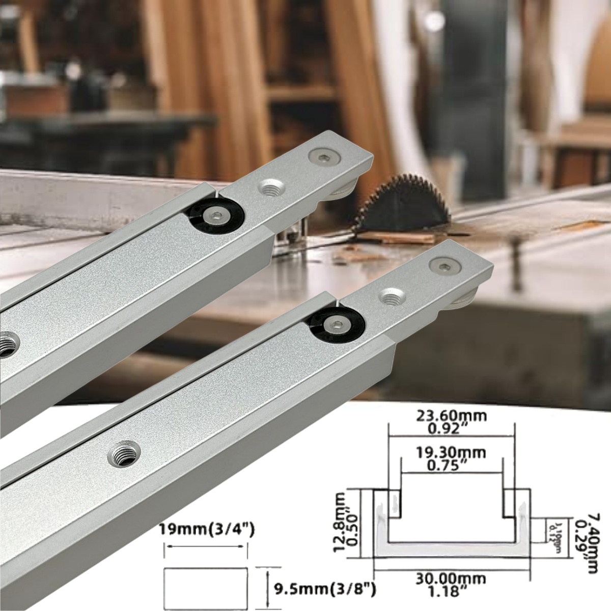 1 Set Aluminium Alloy T-tracks - Woodworking Plans recensie en prijs