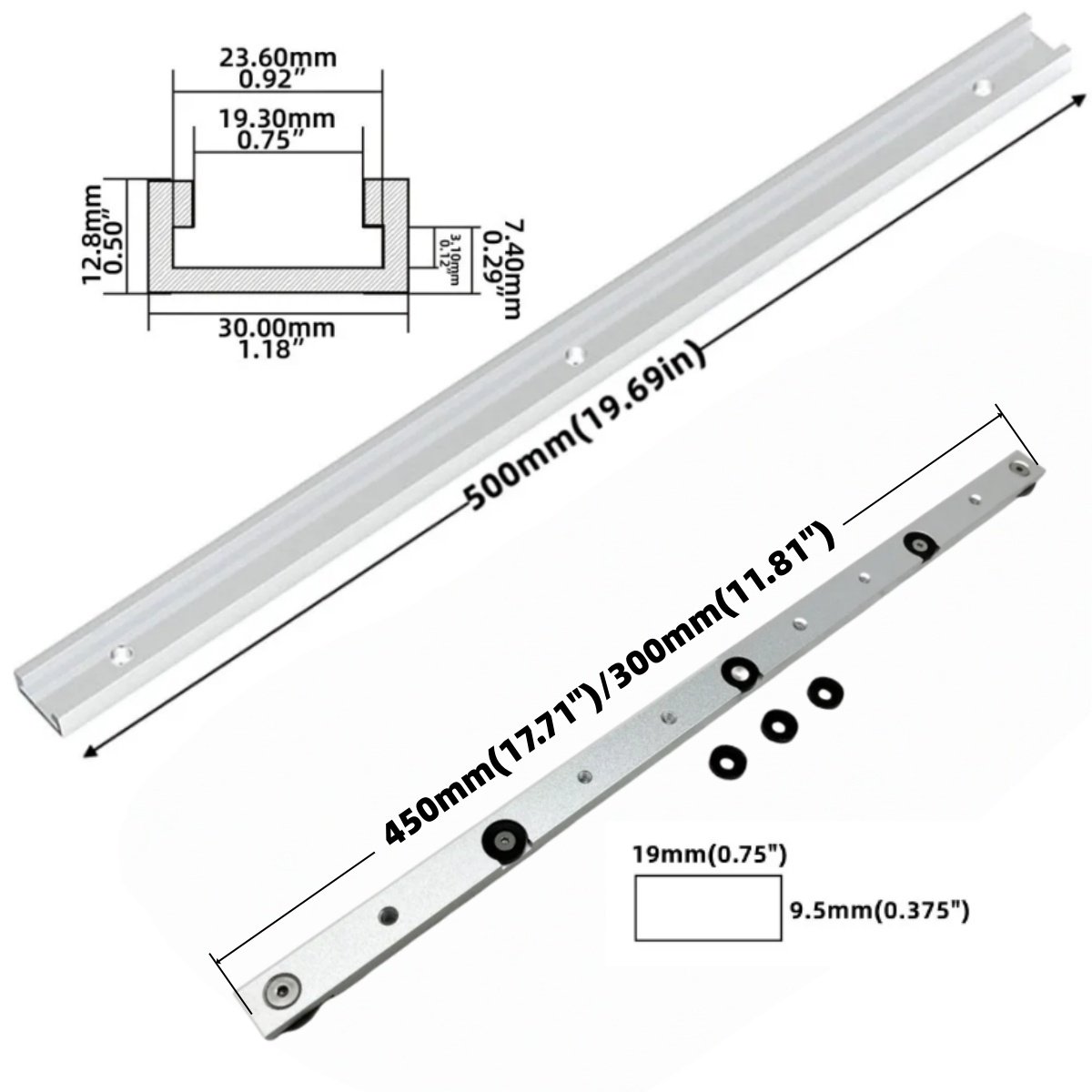 1 Set Aluminium Alloy T-tracks - Woodworking Plans recensie en prijs